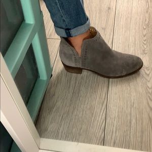 Gray Suede Ankle Booties - Lucky Brand